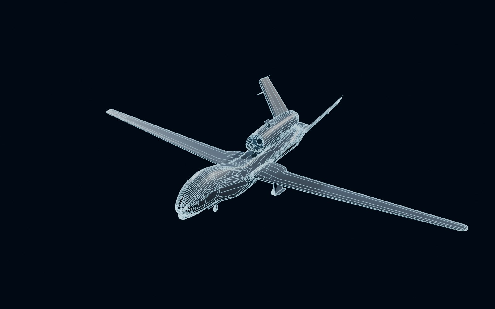Mô hình UAV dạng khung lưới như trong phần mềm CAD